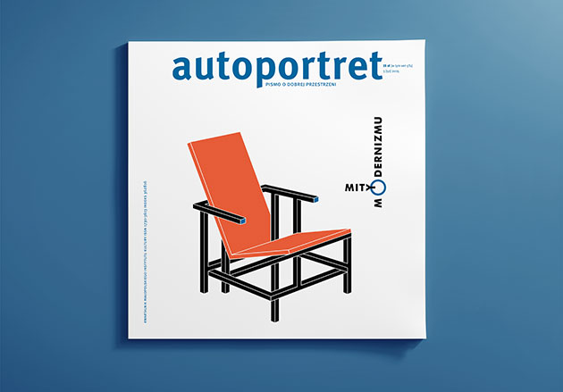 okładka magazynu autoportret - ilustracja z fotelem