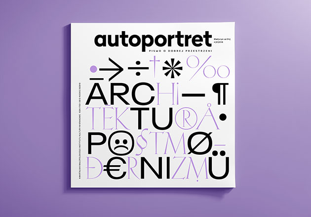 typograficzna okładka magazynu autoportret