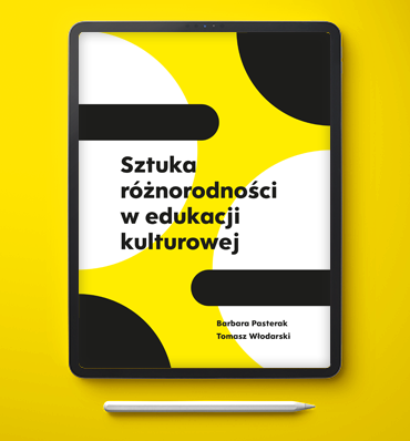 Okładka publikacji na ekranie czytnika ebooków lub tabletu, pod spodem ołówek