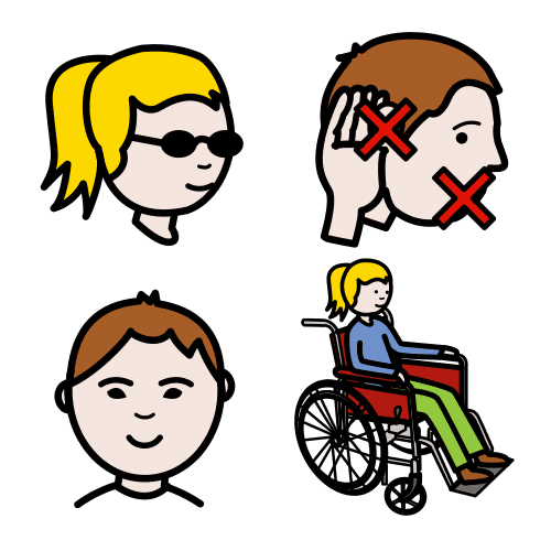 cztery rodzaje niepełnosprawności